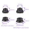 SenyEr Titanium Nuts M5/M6/M8/M10/M12/M14/M16 Flange Nuts Bolt Caps for Motorcycles Bicycles Bikes (Black, M5)