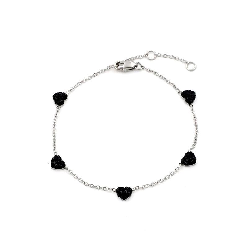 

Jewelry Simple And Versatile Zircon Titanium Steel Jewelry Women S Fresh And Sweet Color Zircon Love Bracelet