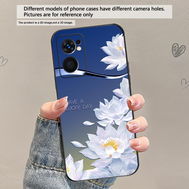 Gradient Yellow Lotus For OnePlus 8 9 11 12 13 10 Pro 9RT 8T 12R Ace 5 2V Nord CE 2 4 Lite N20 SE 30 N200 TPU Soft Phone Case