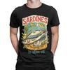 Sardines In Olive Oil  T Shirt Summer   A Vintage Poster  Cotton T-Shirts For Men Fashion Casual Tshirt Sleeve Street Style Tees
