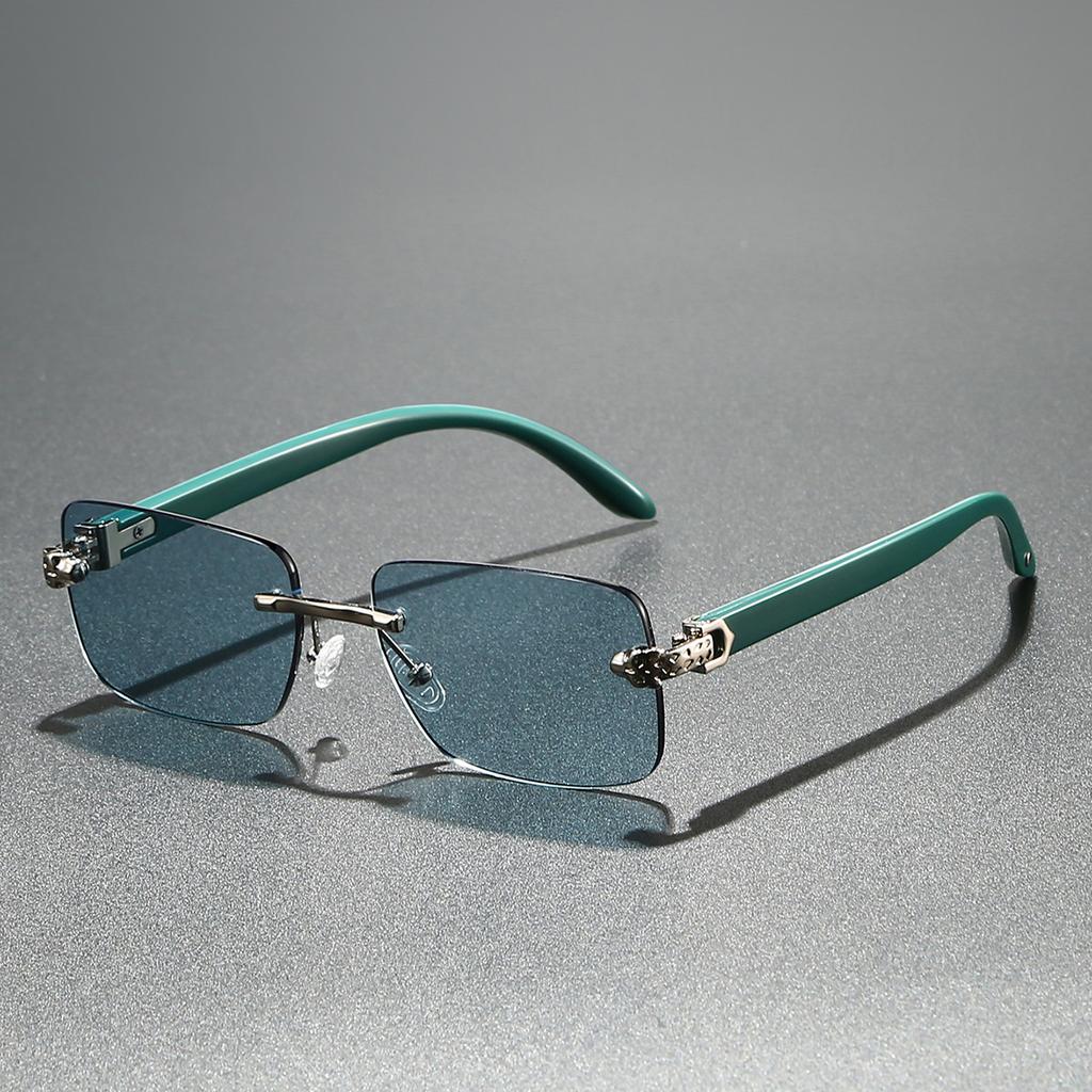Vintage Rectangle Oval Sunglasses Women Men Metal Frame Clear Lens Glasses Eyewear