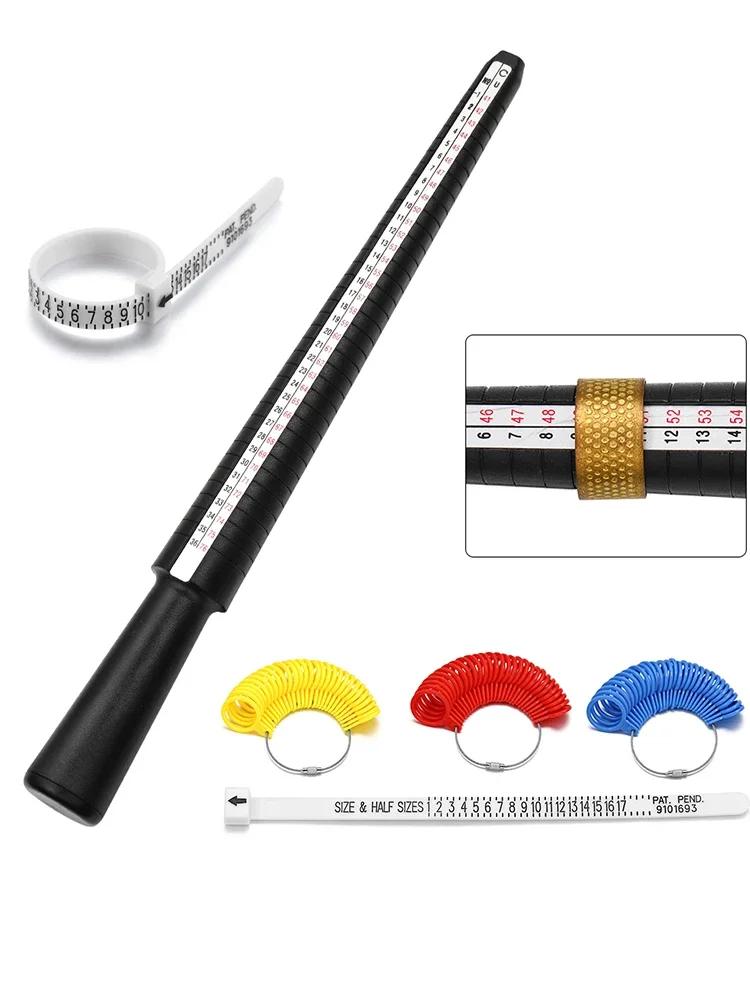 1Pc Ring measuring rod US 0-13 UK A-Z ring measuring ring measuring ring plastic ring size measuring tool