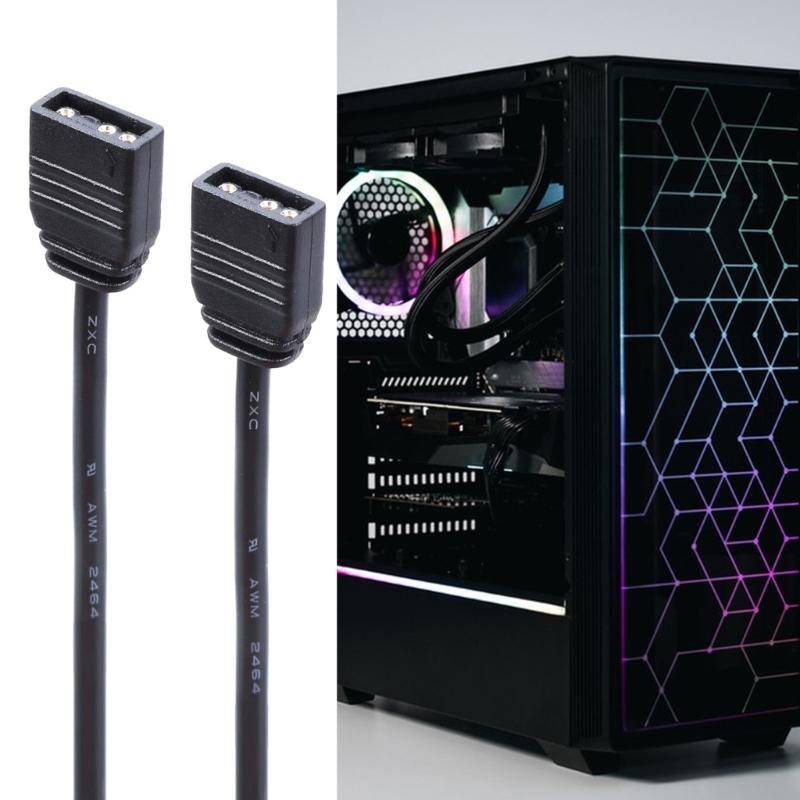 ARGB 5V 3Pin Verlängerungskabel Langlebigkeit für Desktop-Lüfter und Farbbeleuchtung 30/60CM Länge Optional