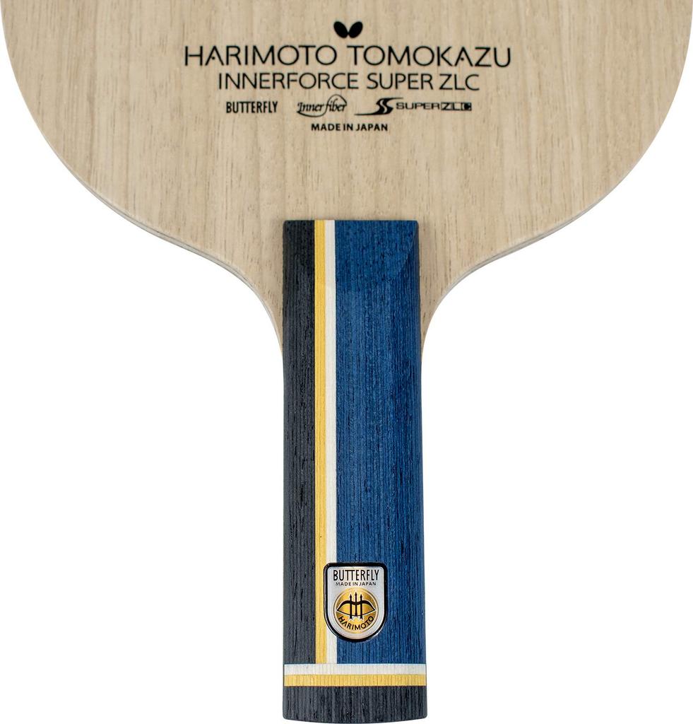 Butterfly Tomokazu Harimoto Innerforce Super ZLC Table Tennis Racket, Shakehand, ST Straight Handle, Offensive 37024