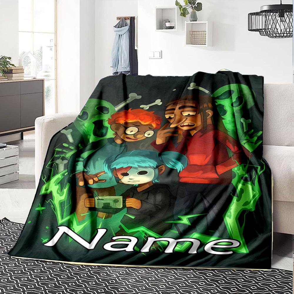 Customiz Name Personality Sally Face Blanket Soft &Warm Sofa Office Bed Travel Lunch Break Blanket, Gift Suitable All Seasons
