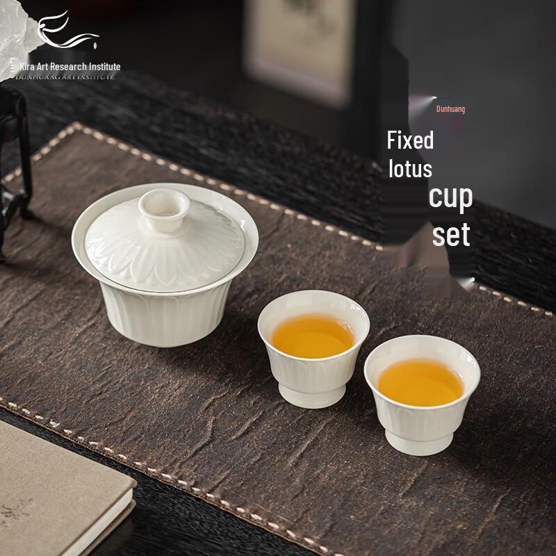 Gongli Dunhuang Art Dingyao Lotus Tea Set