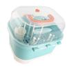 Nursing Bottle Storage Box Compact Household Dustproof Draining Thickened Plastic Baby Bottle Storage for Home Green