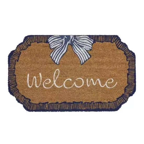 Welcome Coir Doormat Coconut Natural Non-Slip Outdoor Fiber Doormat Entry Rug 40*60cm коричневый