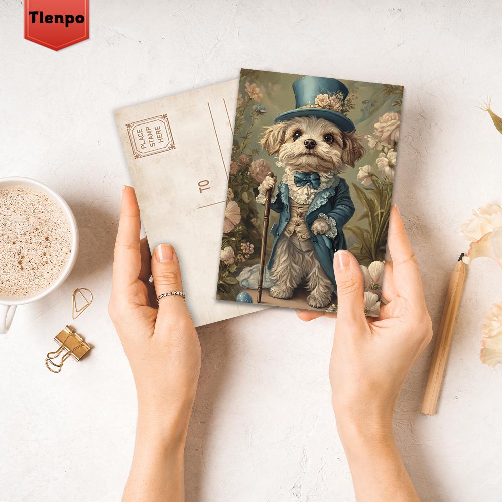 32pcs, Cute Puppy Postcards, Animal Postcards, Wall Stickers, Message Cards, Cards, DIY Postcards, Souvenirs, Holiday Decoration