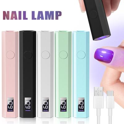 Zeitanzeige Nagellampe Tragbar Handheld Mini Familie Schnelltrocknend Taschenlampe Stift Aufladbar Nageltrockner Maschine Uv Led Nagellampe