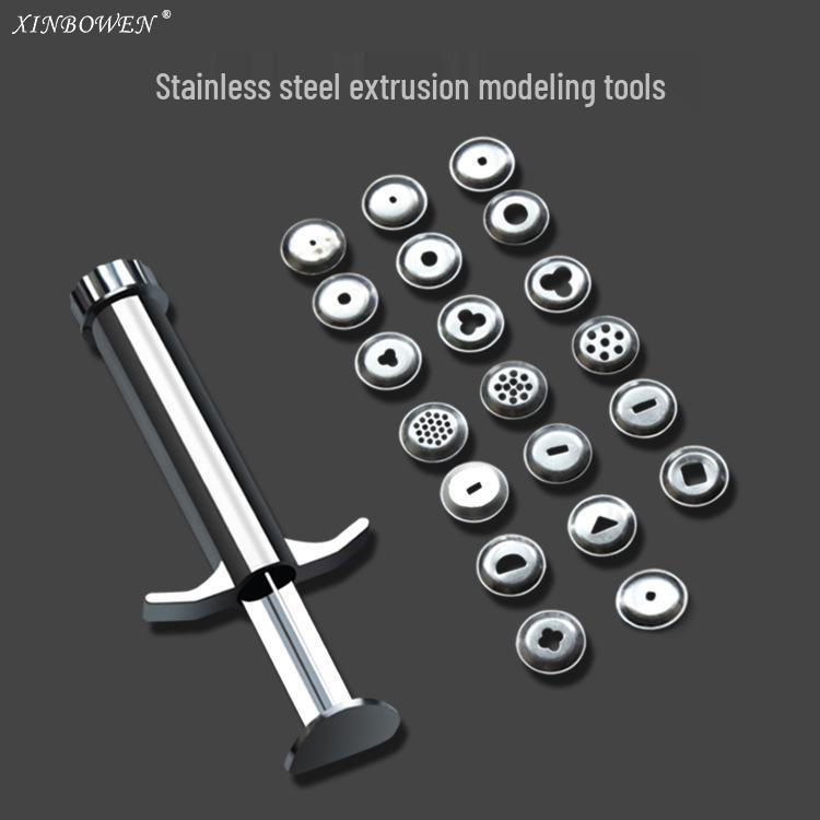 

Stainless Steel Clay Extruder Set for Pottery & Polymer Modeling TY-9658 (Extruder)