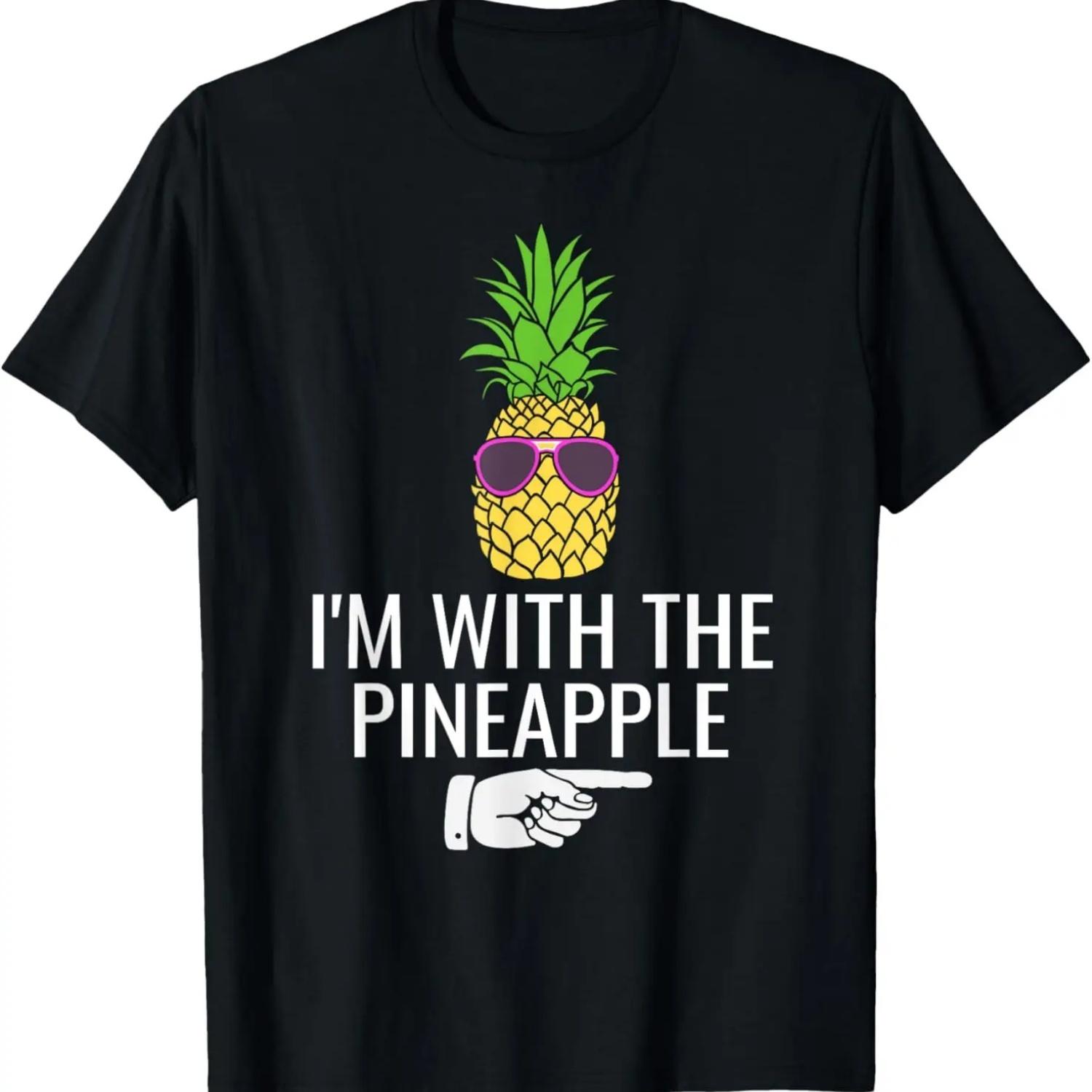 I m With Pineapple Shirt Funny Pineapple Halloween Costume T-Shirt S