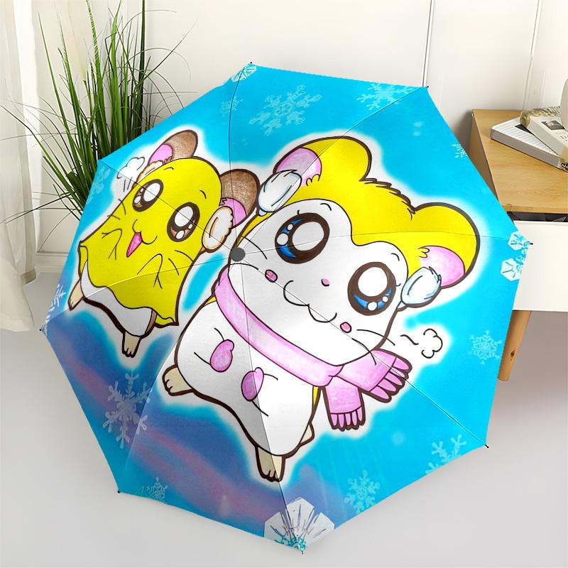 

1pc Winter Hamsters Umbrella with Plastic Handle,Suitable for All Seasons Home Travel Outdoor UmbrellaFP092