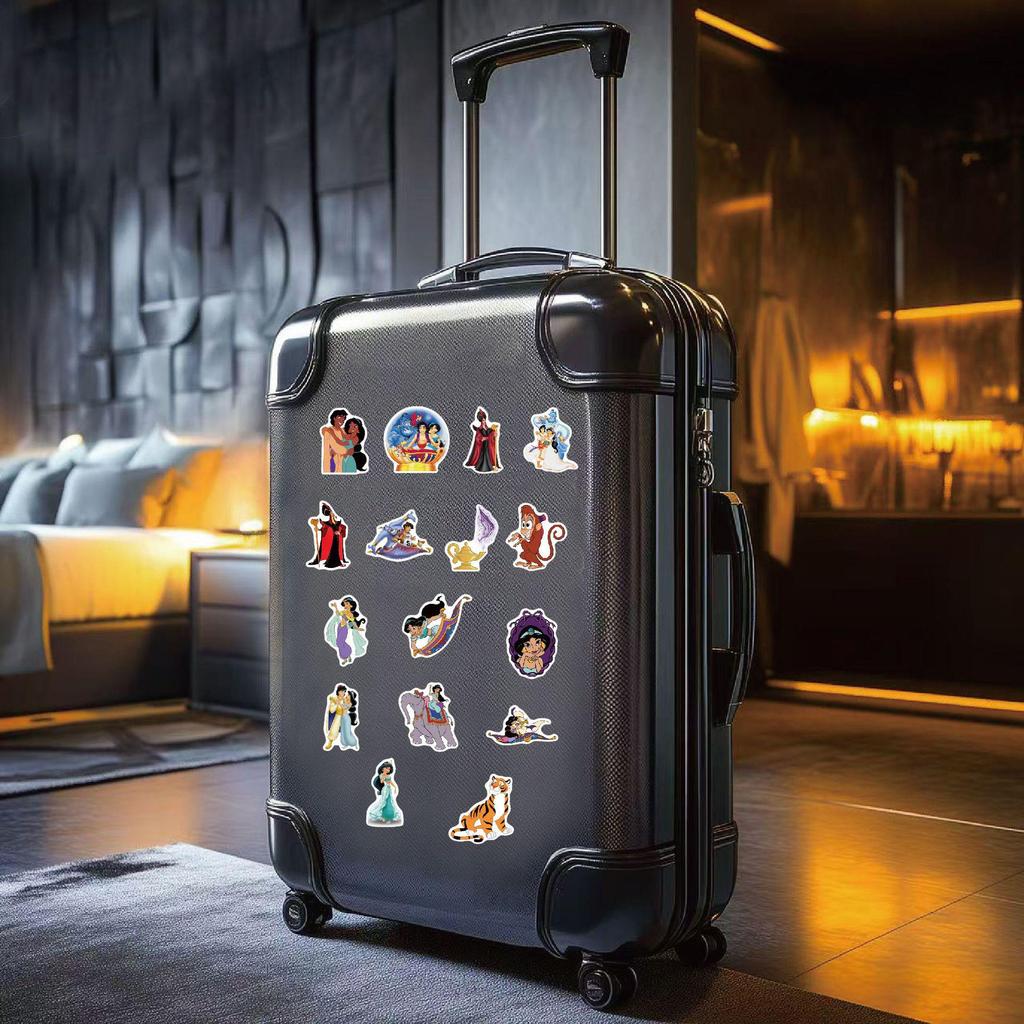 54 Jasmine & Aladdin's Lamp Glossy Stickers for Suitcases, Computers, & Motorcycles