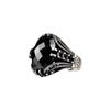 New Mifeiya Creative Black Crystal Rhinestone Zircon Rings for Men CopperColor Wedding Party Vintage Fashion Jewelry