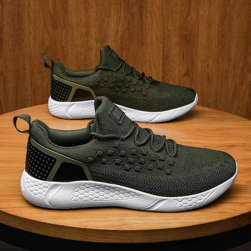 New Large-size Men's and Women's Shoes Fly-woven Mesh Light and Breathable Running Shoes Summer Low-top Couple Trendy Shoes