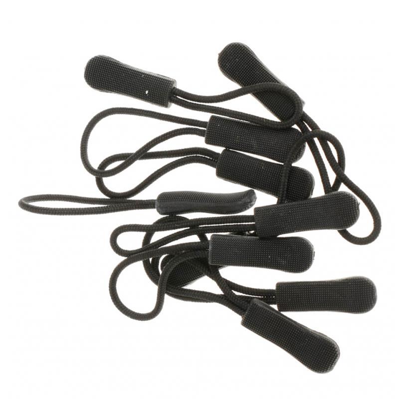 10pcs Zipper Pull Cord Multifunctional Zip Puller Fastener Clothes Zip Slider Replacement for Jacket Camp Bags Luggage Backpacks