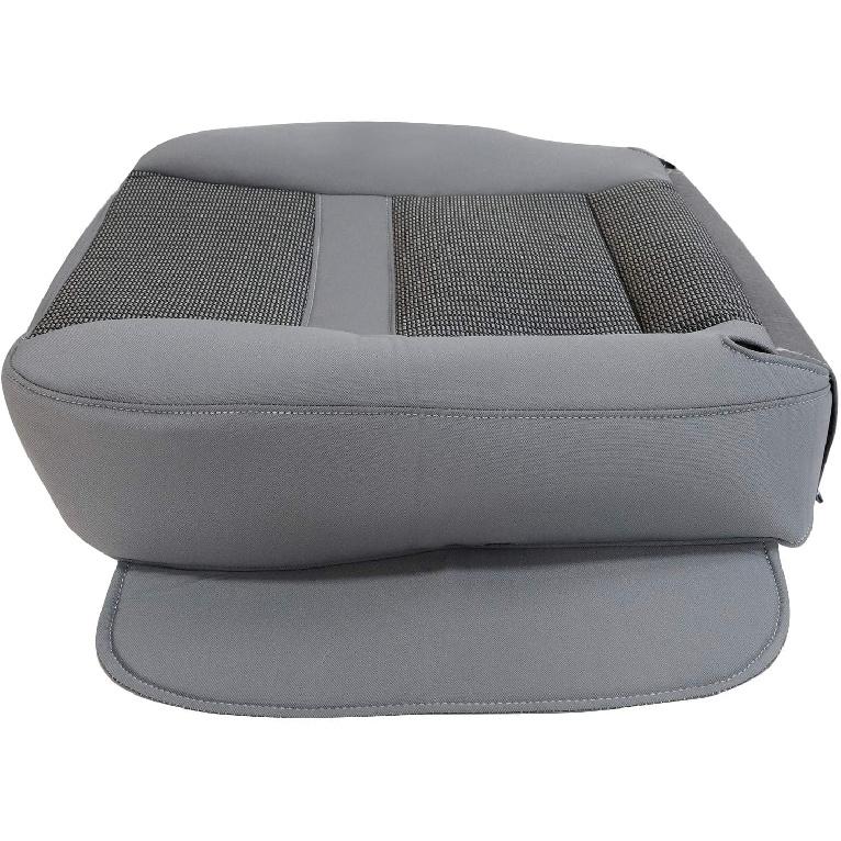 GXARTS Driver Side Bottom Replacement Cloth Seat Cover Light Gray Compatible with Dodge Ram 1500 2500 3500 4500 5500 2006 2007 2008 2009 2010