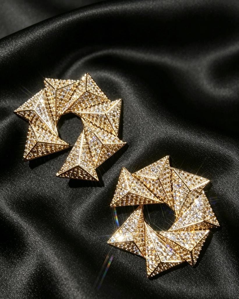 S925 Silver Inlaid Zirconia Earrings: Trendy, Luxurious Ear Drops