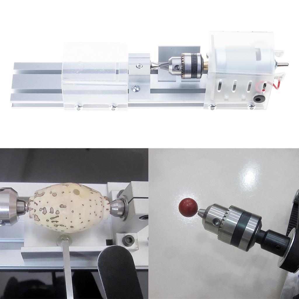 Mini Lathe Beads Machine Drill Rotary Tool DC12-24V or AC100-240V 50/60Hz Voltage Spring Loaded Cutting Tool US Plug