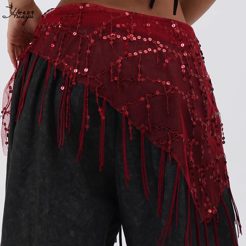 Trendig Paljetttofs Höftscarf - Mångsidigt Midjeaccessoar för Jazz- & Streetdans