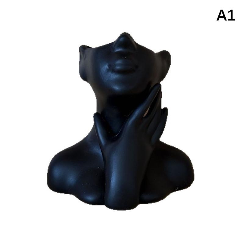 Kreativní váza s uměním lidského těla Držák na štětce na make-up a pera Multifunkční organizér na stůl Soška Ozdoba Dekorace pro domácnost a kancelář