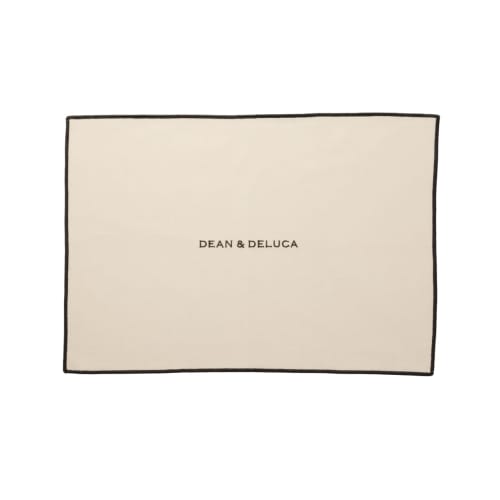 

DEAN & DELUCA Heavy Overlock Placemat, Natural x Black, Approx. 32 x 45 cm