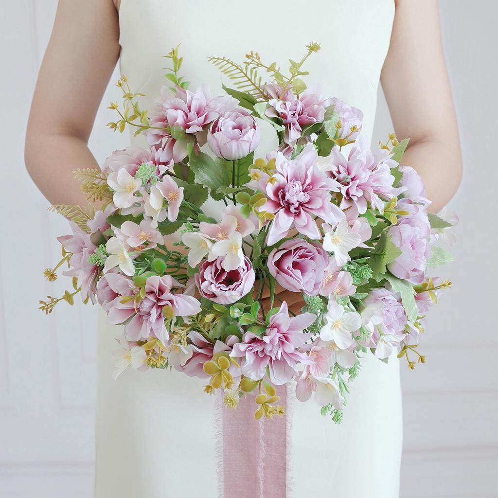 Künstliche Blume Seiden-Dahlie Pfingstrose Hohe Qualität Feiertag Hochzeit Brautsträuße Heimvasen Tisch DIY Geschenk Scrapbooking Dekorationen