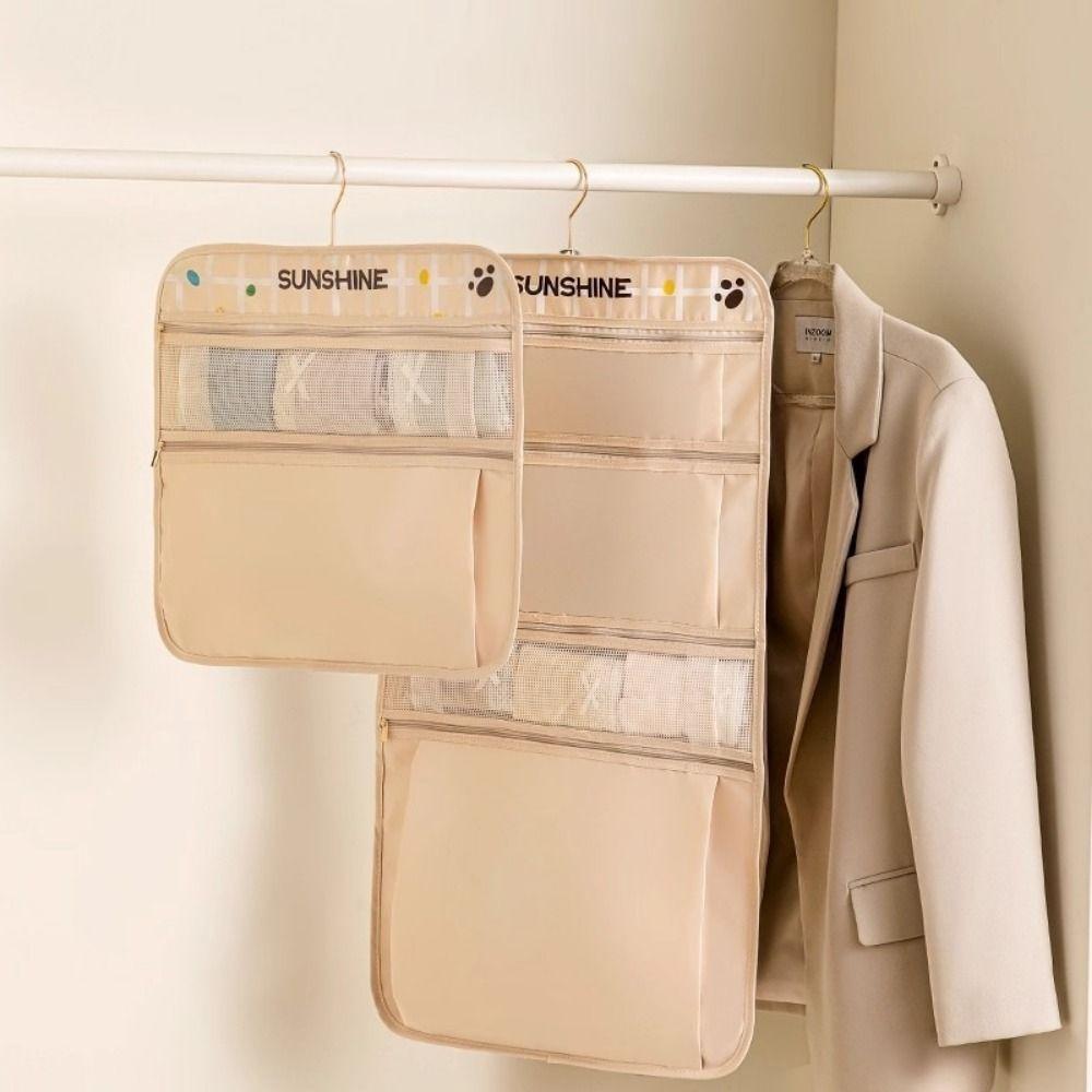 Home Closet Underwear Hanging Organizer Storage Bag Multifunctional Socks Storage Space-saving Wardrobe Clothes Shelf Organizer
