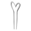 Metal Heart Hairpin For Women With Zinc Alloy And Eco-Friendly Coating In New Chinese Style
