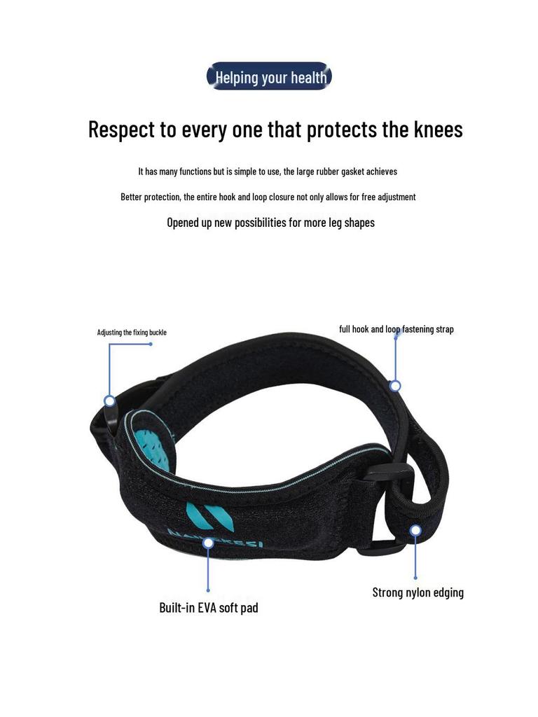 Patella Strap Meniscus Knee Support Compression Sleeve for Running & Jump Rope - Unisex Shock Absorption Protective Gear for Sports