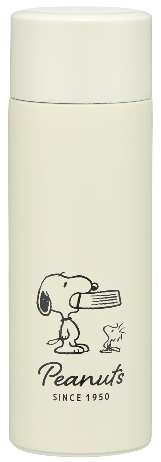 Skater Direct Drink Mug Bottle Mini Stainless Steel Water Bottle Portable Mug 120ml Small Capacity Insulated Vacuum Insulation Snoopy Badge