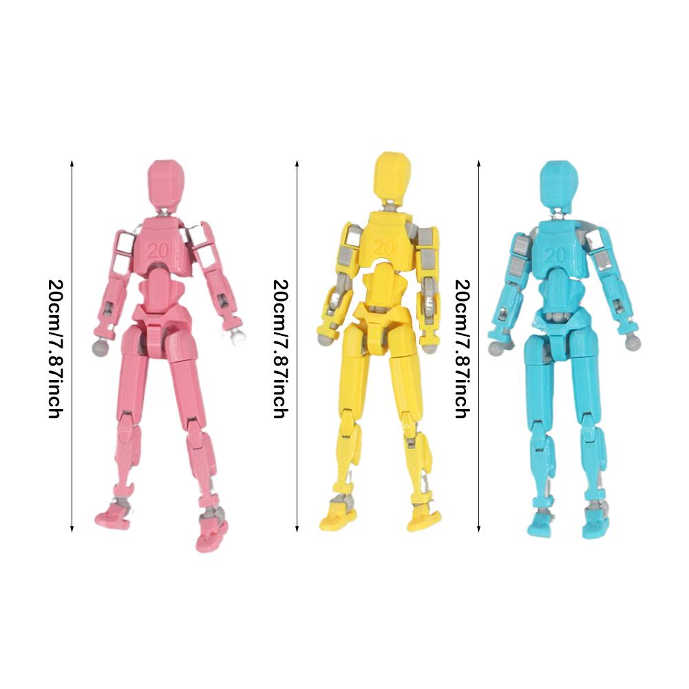 3D Printed Mannequin Toy 20cm Multi-Jointed Robot Multi-Articular Action Figures Full Body Activity Robot for Kids Adults