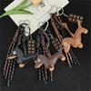 1PC Natural Gift Keychain Backpacks Fashion Daily Delicate Touch Carrying Sausage Dog Practicality Cute Car Keys