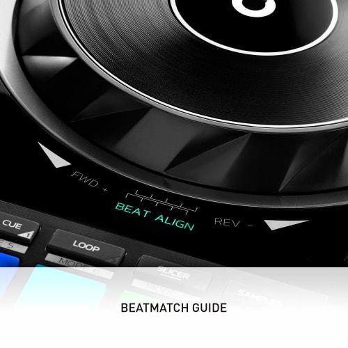 Hercules DJControl Inpulse 500: 2-Deck DJ Controller for Serato DJ Lite and DJUCED - Built-in Audio Interface, 16 RGB Backlit Pads, Large Jog Wheel, B