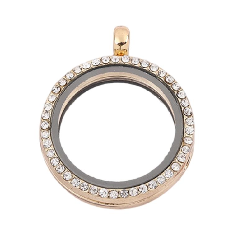 Magnetic Closure Photo Locket Jewelry Crystals Accent Scratch Resistant Surfaces for Daily Use