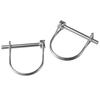 2Pcs Tiny 316 Stainless Steel Full Marine Grade 3/16" x 1.97" Spring Buckle Pin Shaft Locking Pin D-shaped Safety Coupler Pin
