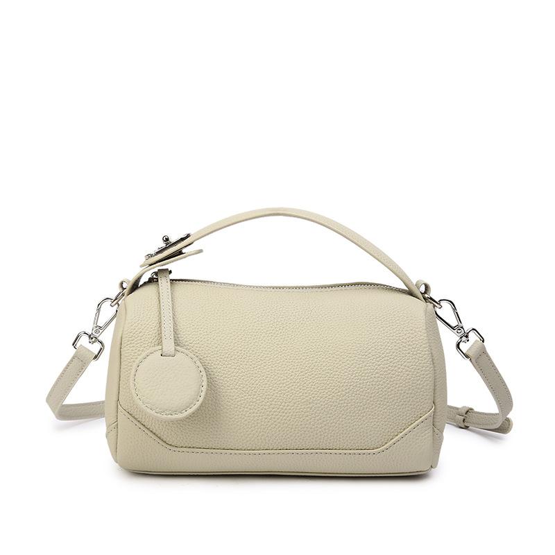 Genuine Leather Pillow Bag Women's Summer Bag Cowhide Crossbody Bag Fashionable Mom Bag Hand-held Small Bag