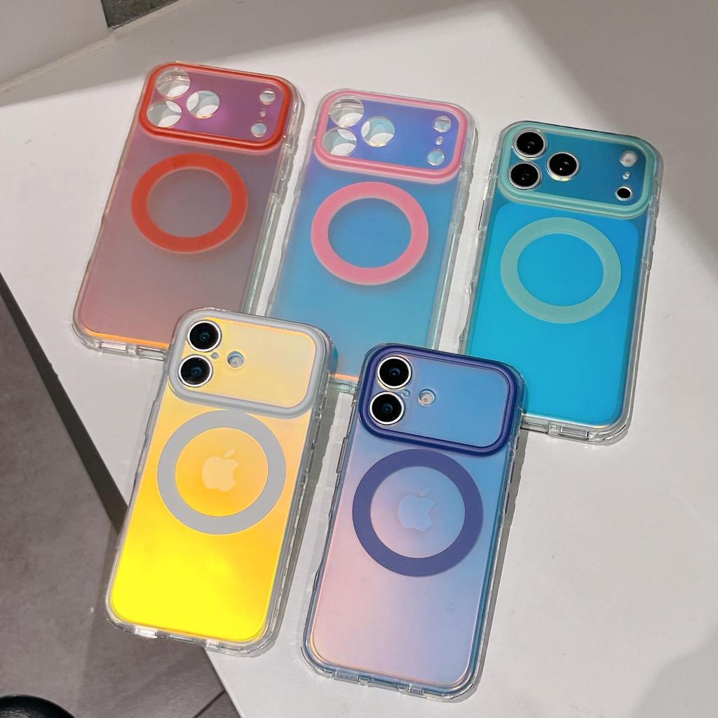 Colorful Aurora Magnetic Phone Case for iPhone 14/15/16/17 Pro Max