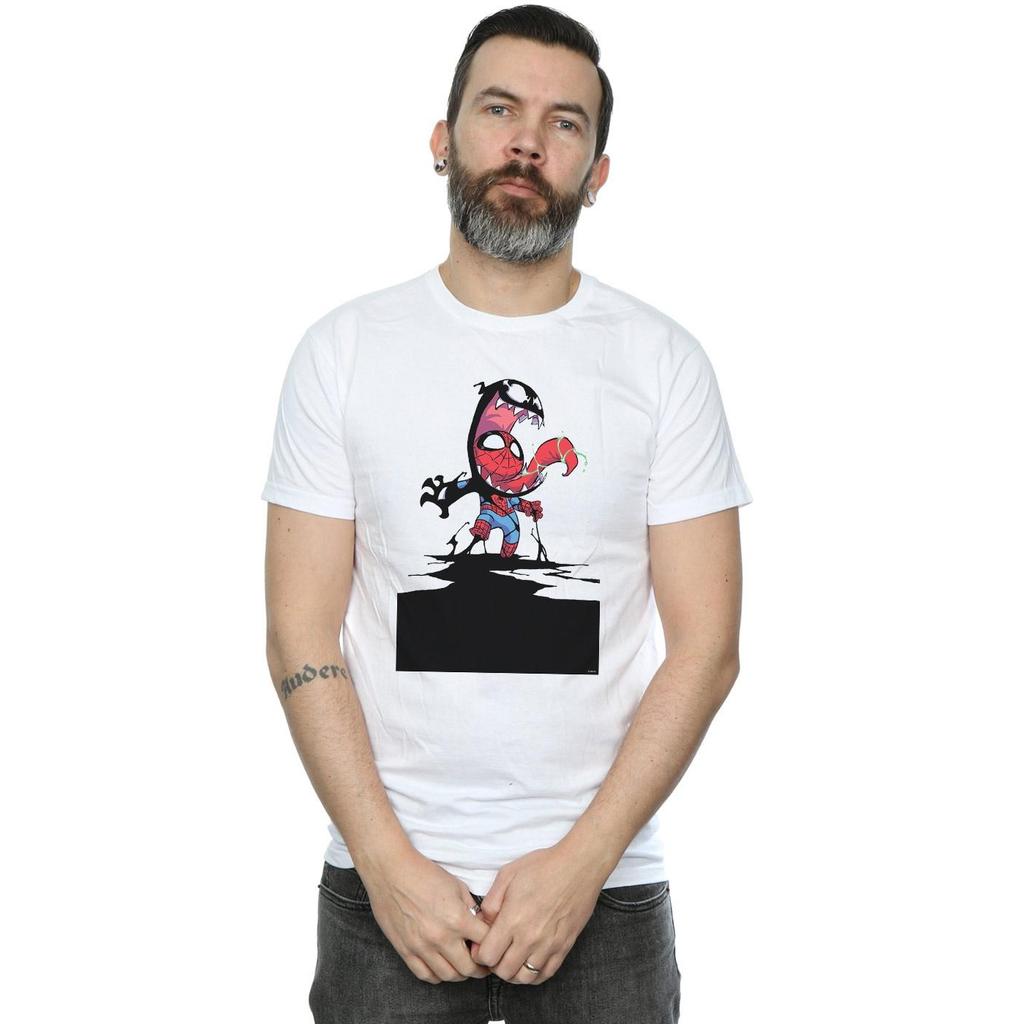 Marvel Mens Spider-Man Venom Cartoon T-Shirt