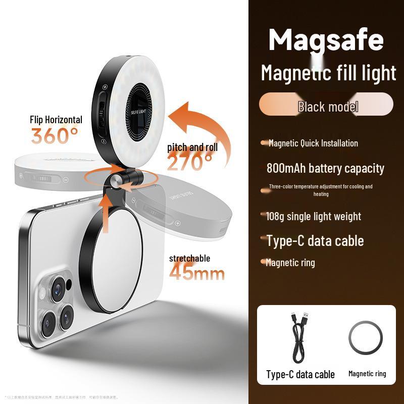 Bluetooth Magnetic Selfie Stick & Stabilizer with Remote Control for Universal Phone Vlogging
