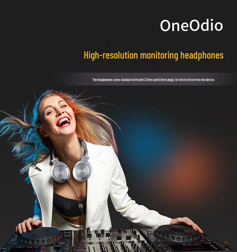 OneOdio DJ Monitoring Over-Ear Wired Headphones with Microphone and Mixer for Studio Recording
