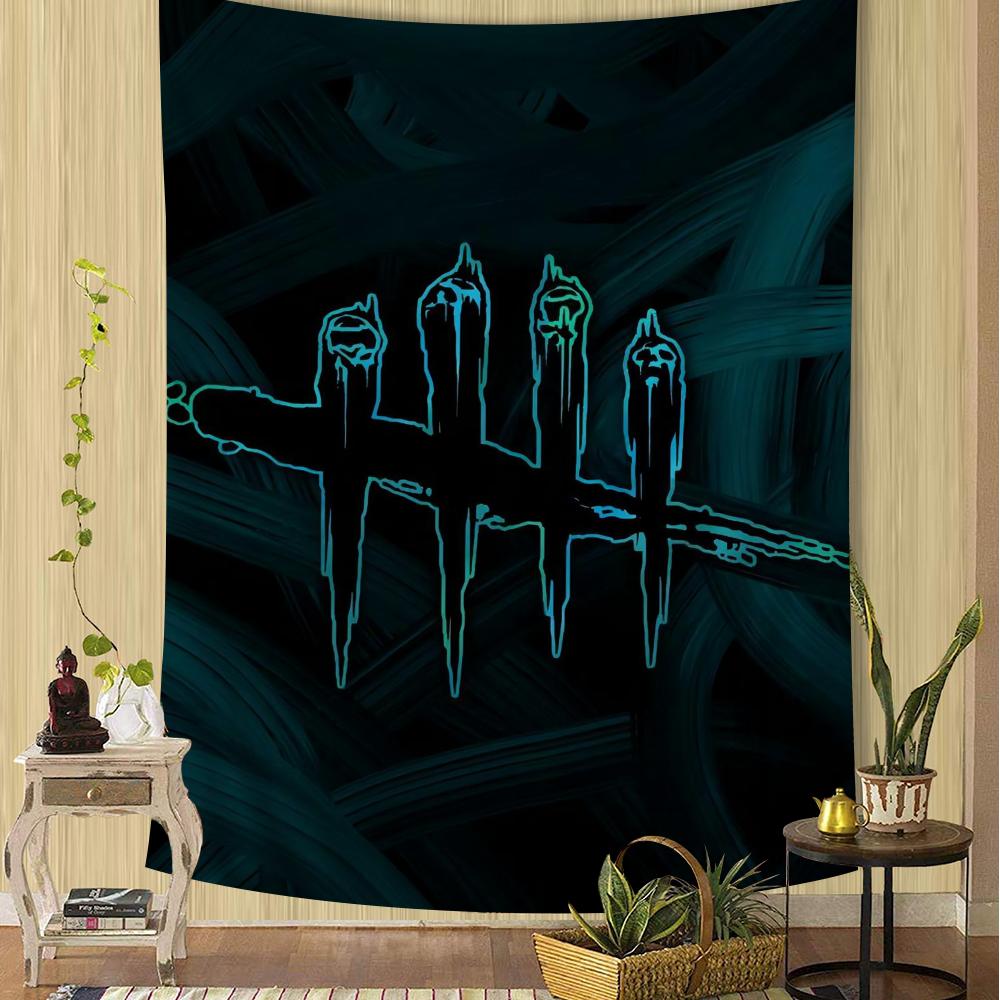 Game DDaylight by DDead Anime Tapestry Hanging Tarot Hippie Wall Rugs Dorm Sheets Tapestries Bohemian Mandala INS Home Decor