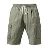 Men's Beach-Ready Breathable Linen Loose-Fit Workwear Multi-Pocket Squat-Friendly Jogging Shorts