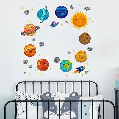 Pegatinas de Pared de 5 Hojas Habitación Infantil Niño Planeta Sol Espacio Sistema Solar