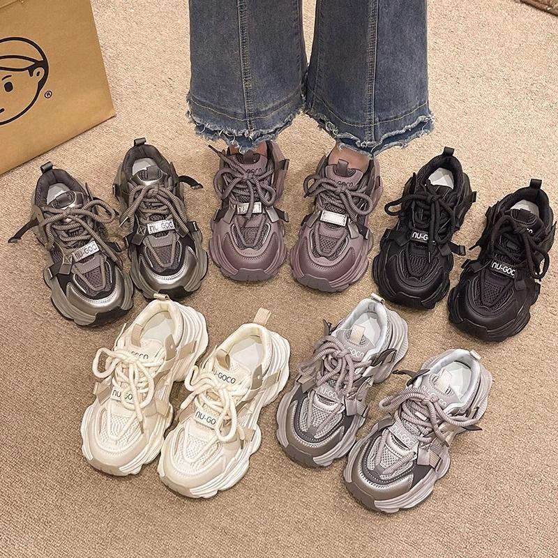Internetové celebrity populární tlustopodrážkové tenisky pro tátu dámské malé muži rostou vyšší 2025 nové raně podzimní muffinové ležérní sportovní boty lehké