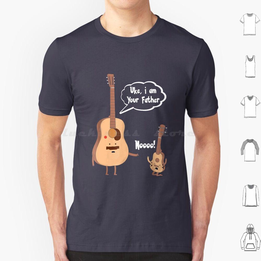 Uke I Am Your Father T Ukulele Guitar Music T Shirt Cotton Men Women DIY Print Funny Guitarist Guitar Player Birthday Christmas