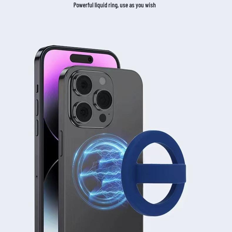 Apple iPhone 15 3D Silicone Magnetic Ring Stand & Finger Grip Cover