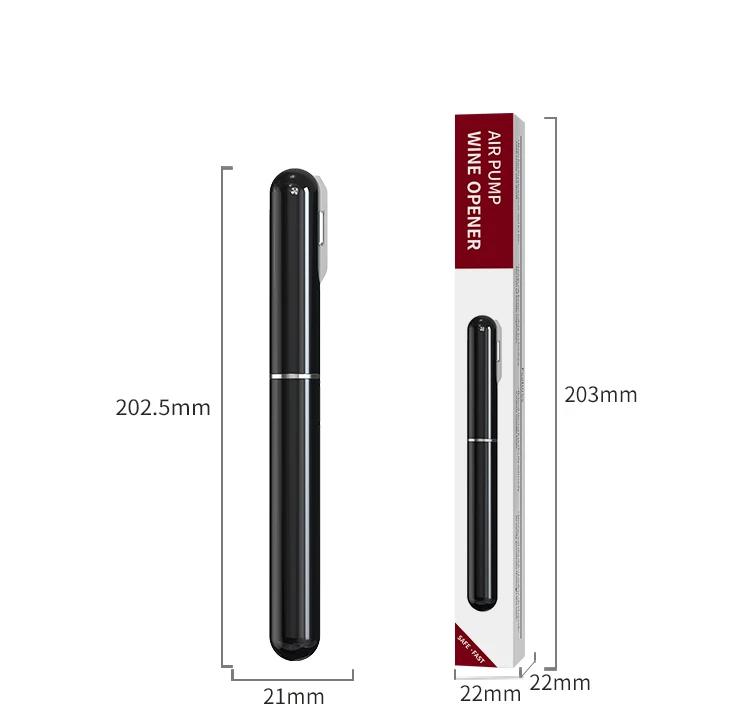 Weinflaschenöffner mit Luftpumpe, tragbarer Weinkorkenzieher, Edelstahlstift, Luftdruck-Weinkorkenzieher für Zuhause, Party, Weinwerkzeuge