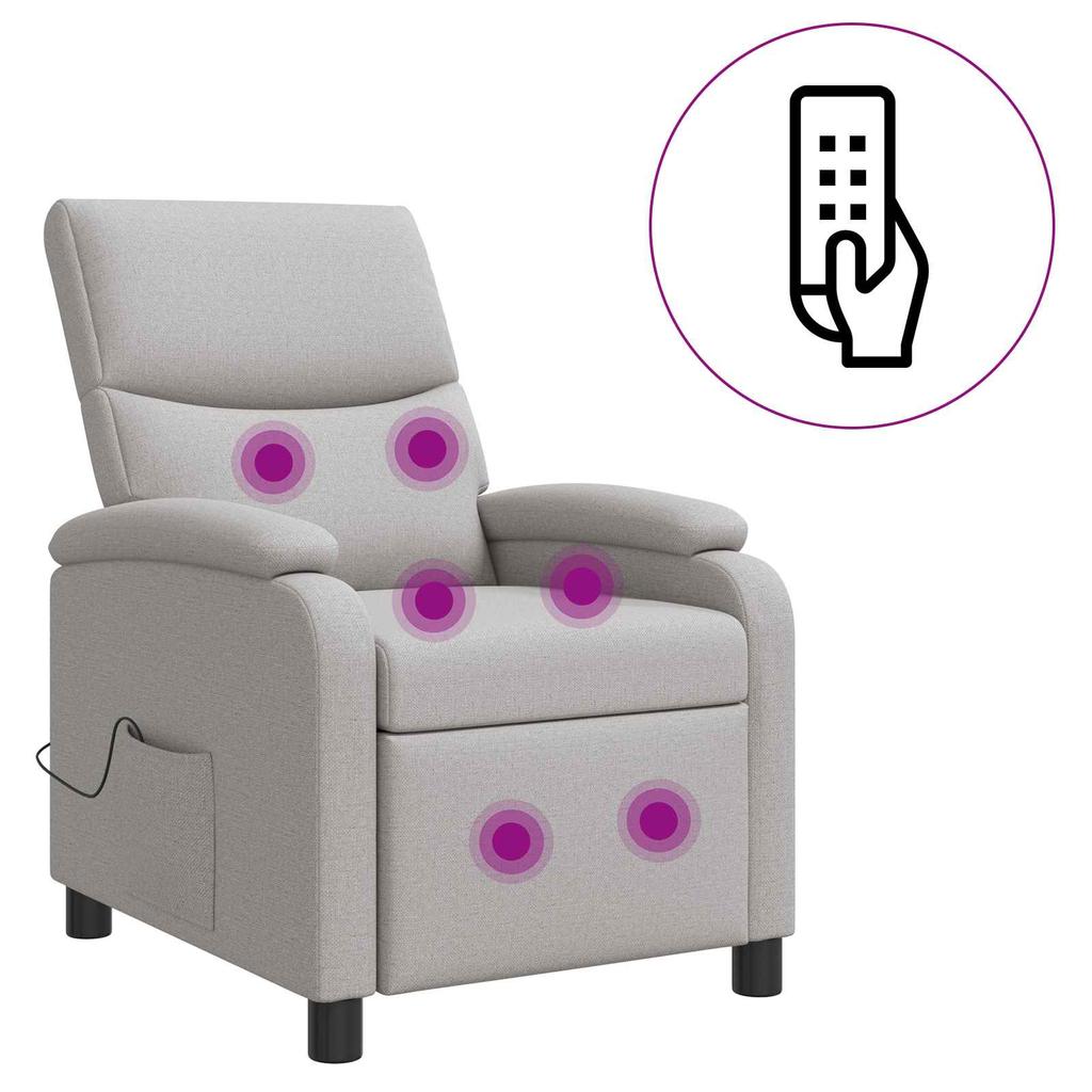 Massage Relax Chair Cloud Gray Fabric